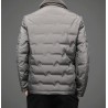 Fashionable warm short jacket - down windbreaker - with detachable fur collarJackets