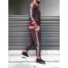 Fashionable sports tracksuit - sweatshirt with a zipper / long pants - slim fit - 3D printingPants