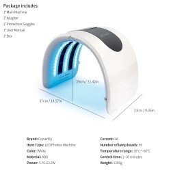 PDT LED face mask - light therapy - skin tightening / rejuvenation / dark spots remover - 7 colors