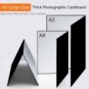 Thick photographic cardboard - collapsible - white / black / silver reflective paper - A3 / A4