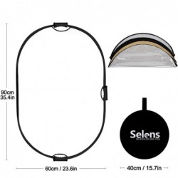 5 in 1 photography reflector - light diffuser - with handle / carrying case - 60 * 90cm