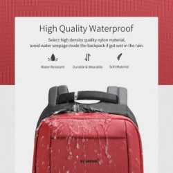 Fashionable backpack - anti-theft - USB charging port / earphone jack - for 15.6inch laptop - waterproofBackpacks