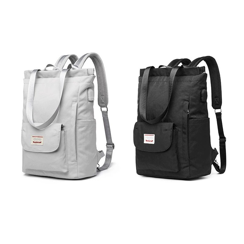 Stylish handbag - laptop backpack - with USB charging port - waterproof