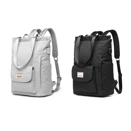 Stylish handbag - laptop backpack - with USB charging port - waterproof