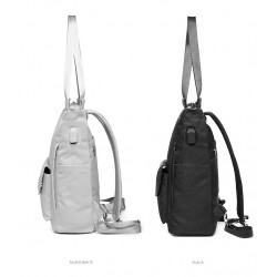 Stylish handbag - laptop backpack - with USB charging port - waterproof
