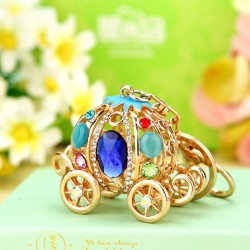 Crystal pumpkin - carriage - keychainKeyrings