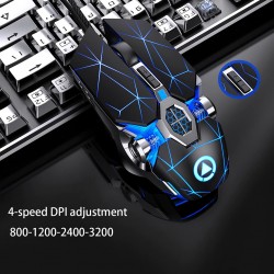 Professional optical gaming mouse - 6 buttons - wired - 3200DPI - LED - silent