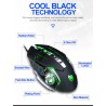 Professional optical gaming mouse - 6 buttons - wired - 3200DPI - LED - silent
