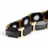 Magnetic bracelet - black ceramic tungsten steel - unisex - radiation protection