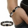 Magnetic bracelet - black ceramic tungsten steel - unisex - radiation protection