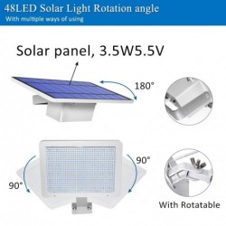 Outdoor garden wall light - waterproof solar lamp - adjustable - 48 LEDSolar lighting