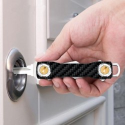 Modern key organiser - carbon keychain