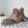 Summer vintage sandals - flat gladiators - with back zipper / lacesSandals