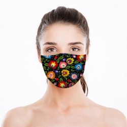 Face / mouth protection mask - disposable - for adults - flowers print