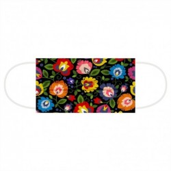 Face / mouth protection mask - disposable - for adults - flowers print