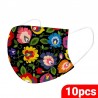 Face / mouth protection mask - disposable - for adults - flowers print