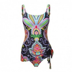 Vintage one piece swimming suit - with long tie-up topBeachwear