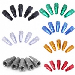 Bicycle wheel valve - aluminum cap - dust covers - 5 pieces