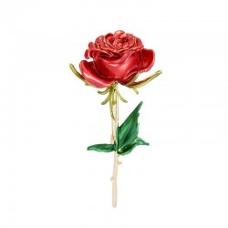 Elegant brooch - enamel roseBrooches