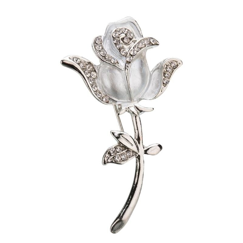 Elegant brooch with crystal roseBrooches