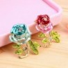 Fashionable brooch - with 3D crystal rose
