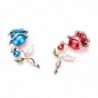 Luxurious brooch with double crystal rose
