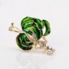 Dancing girl / rose shaped dress - crystal brooch