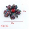 Brooch with crystal narcissus - multicolor rhinestones