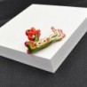 Green frog with a red heart - broochBrooches