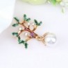 Tree with a leaves / pearl - crystal brooch