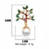 Tree with a leaves / pearl - crystal brooch
