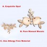 Two fishes with crystals - broochBrooches