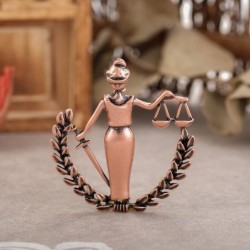 Peace Woman - lawyer badge - metal brooch