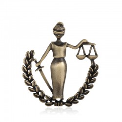 Peace Woman - lawyer badge - metal brooch
