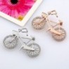 Crystal bicycle shaped brooch