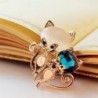 Brooch with two crystal foxesBrooches