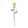 Elegant silver brooch with a golden roseBrooches