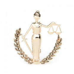 Libra constellation - metal brooch