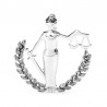 Libra constellation - metal brooch