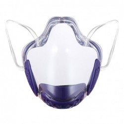 Transparent protective face mask - plastic shield - with filter
