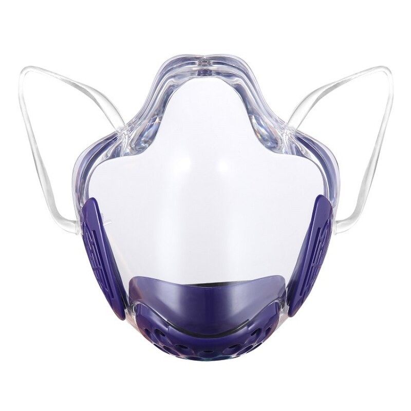 Transparent protective face mask - plastic shield - with filter