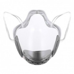 Transparent protective face mask - plastic shield - with filter