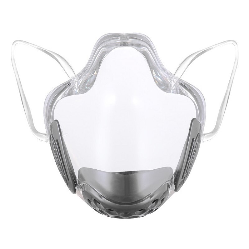 Transparent protective face mask - plastic shield - with filter