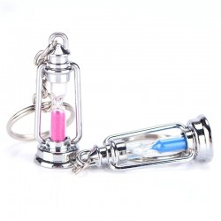 Metal lamp - hourglass - keychain for couples - 2 pieces