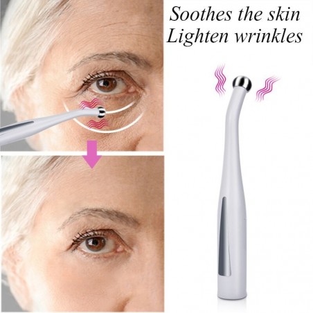 2 in 1 - electric face / eyes massager - vibration pen - anti wrinkle / rejuvenating