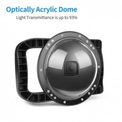 Diving dome port - dual-handheld - waterproof lens cover - for GoPro Hero 8 Black - 6 inch