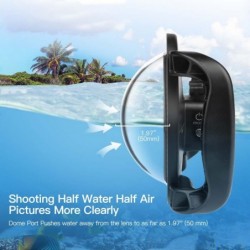 Diving dome port - dual-handheld - waterproof lens cover - for GoPro Hero 8 Black - 6 inch