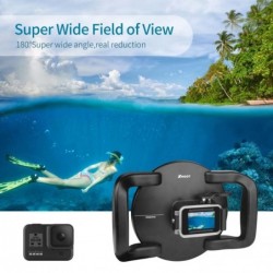 Diving dome port - dual-handheld - waterproof lens cover - for GoPro Hero 8 Black - 6 inch