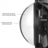 Diving dome port - dual-handheld - waterproof lens cover - for GoPro Hero 8 Black - 6 inch