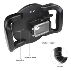 Diving dome port - dual-handheld - waterproof lens cover - for GoPro Hero 8 Black - 6 inch